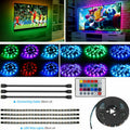 4x50CM USB 5V RGB LED Strip  Background Light  Remote Kit For TV Computer Lamp