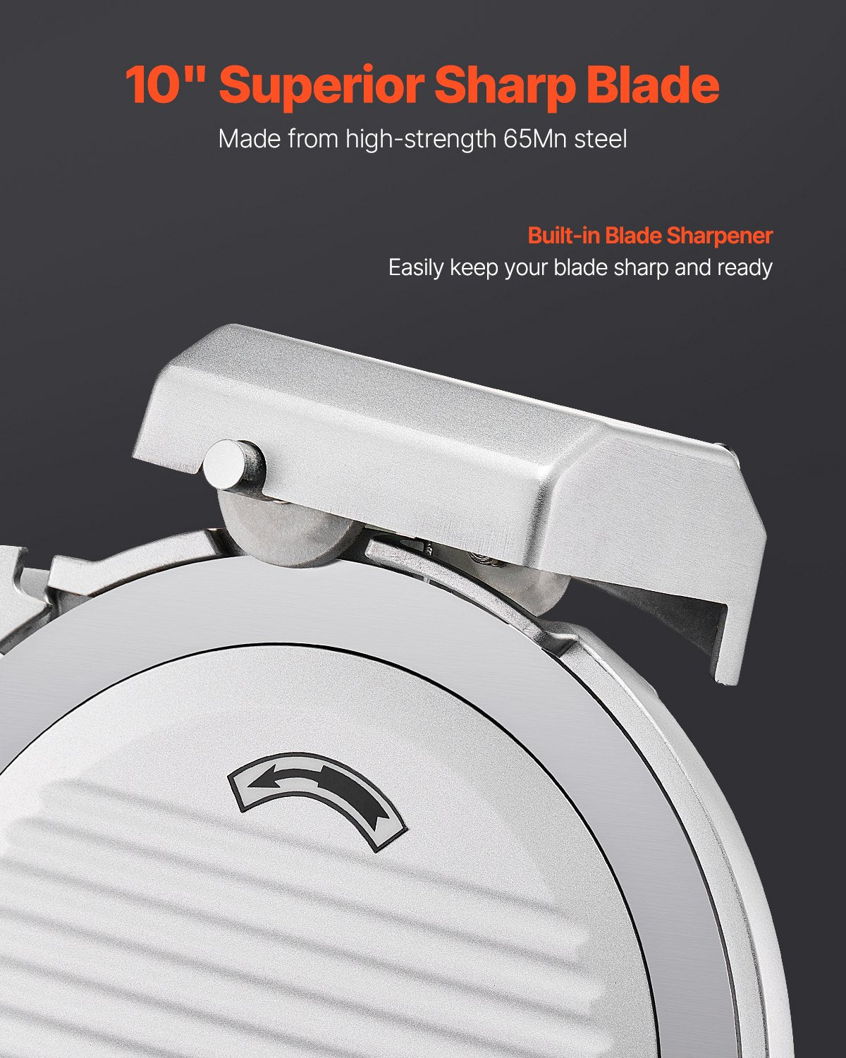 Meat Slicer 180W 10" Electric Deli Food Slicer For Frozen Meat Bread Cheese