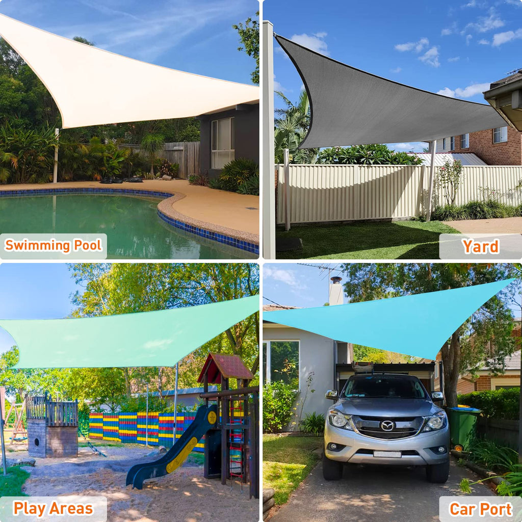 Prohibited From Sale On Amazon XISHAN 13'X20' Light Grey,Dark Grey,Mocha HDPE Sunshade Sail, 160 Grams