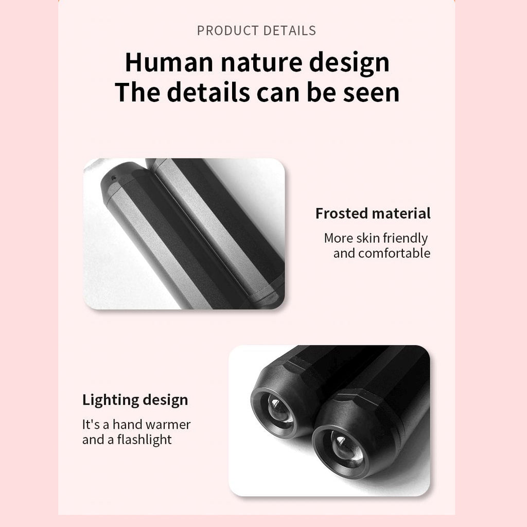 Hand Warmers Powerbank 2 Pack,  Electric Heat For Camping Hiking Hunting Golf Heater Reusable Portable Pocket Heater With Split Magnetic And Flashlight