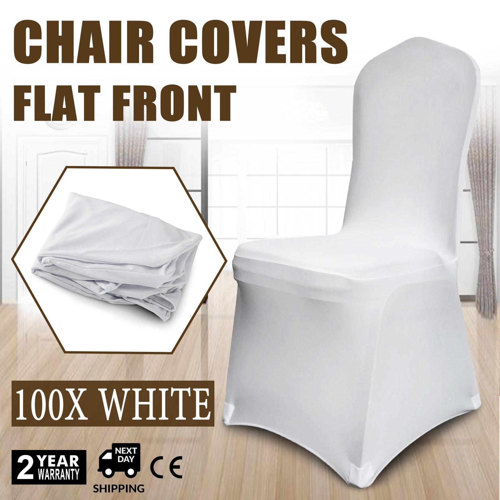 VEVOR Stretch Spandex Folding Chair Covers, Universal Fitted Chair Cover, Removable Washable Protective Slipcovers, For Wedding, Holiday, Banquet, Party, Celebration, Dining